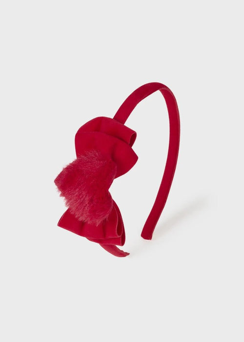 Baby Girls Red Velvet Bow Hairband (mayoral)