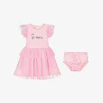 Baby Girl's Satin Tulle Dress & Panties Set