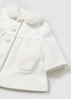 Baby Girls' Woolen Coat - Ivory (mayoral)