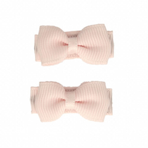 Baby Hair Clips With Bow - Light Pink Barely Rose (3cm) (Your Little Miss) - CottonKids.ie - Hair accessories - Girl - Hair Accessories - Your Little Miss