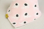 Baby pink Ellie the elephant organic cotton DribbleBoo bandana bib