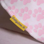 Baby Pink Puppy Paws Organic Bandana Bib