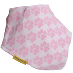 Baby Pink Puppy Paws Organic Bandana Bib