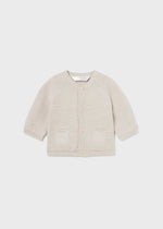 Beige Baby Boys Cotton Cardigan (Mayoral)