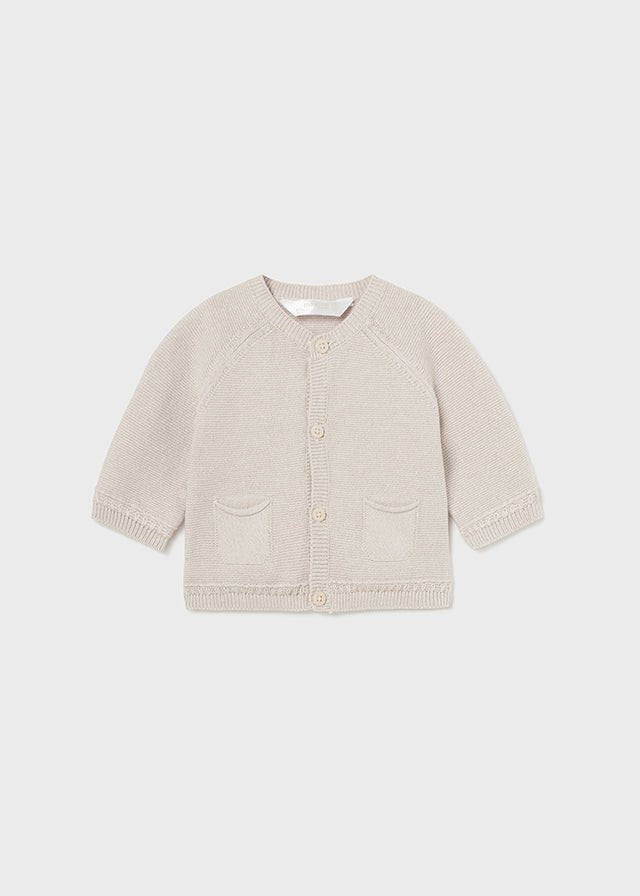 Beige Baby Boys Cotton Cardigan (Mayoral)