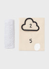 Beige Baby Gauze Set with Giraffe Growth Tracker – 2 - Pack