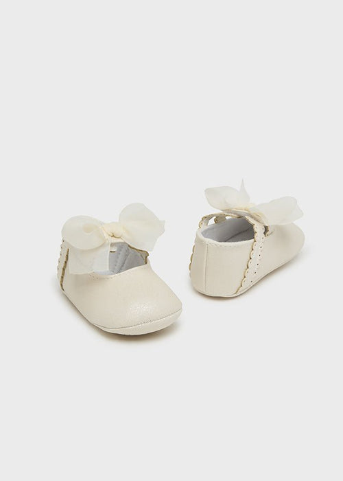 Beige Baby Girl Dressy Mary Jane Glitter Shoes (Mayoral)