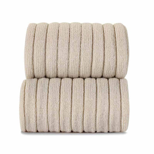 BEIGE Basic Rib Cotton Short Socks (A/W)