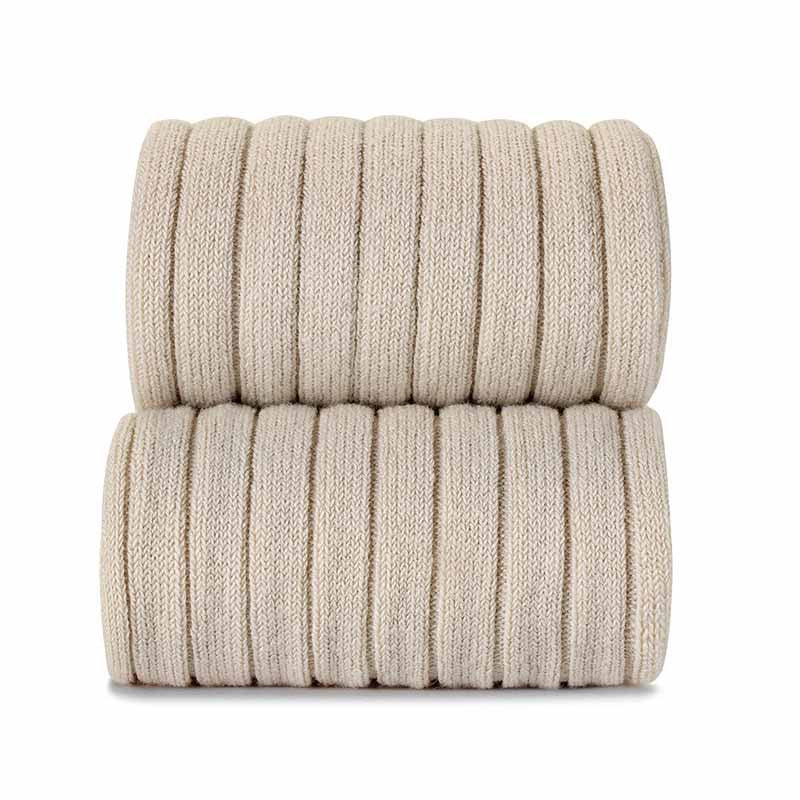 BEIGE Basic Rib Cotton Short Socks (A/W)