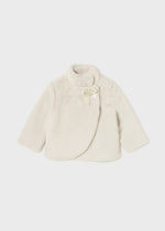 Beige Faux Fur Coat for Baby Girls (Mayoral)