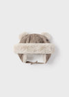 Beige Faux Suede & Fur Baby Hat (Mayoral)