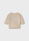 Beige Newborn Boy Knit Cardigan
