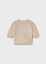 Beige Newborn Boy Knit Cardigan