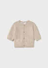 Beige Newborn Boy Knit Cardigan