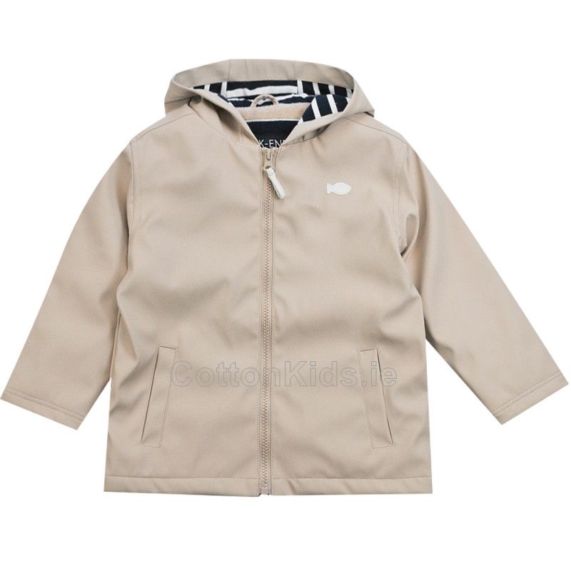 Beige Waterproof Fleece - Lined Raincoat