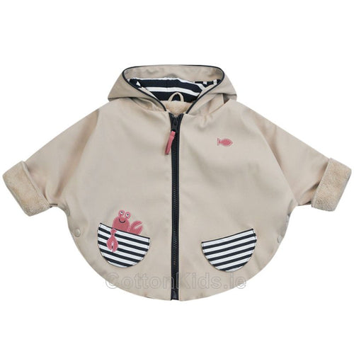 Beige Waterproof Fleece - Lined Raincoat