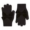 BLACK Gloves with Giant Velvet Bow