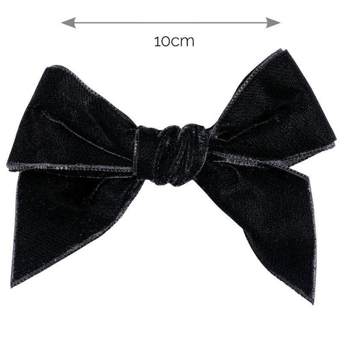 BLACK Velvet Bow Hair Clip