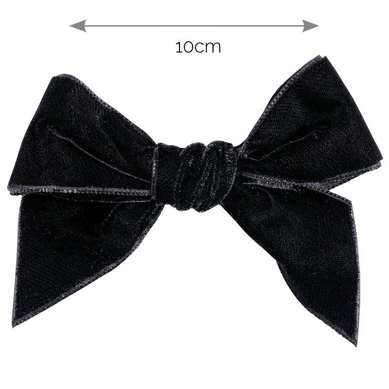 BLACK Velvet Bow Hair Clip