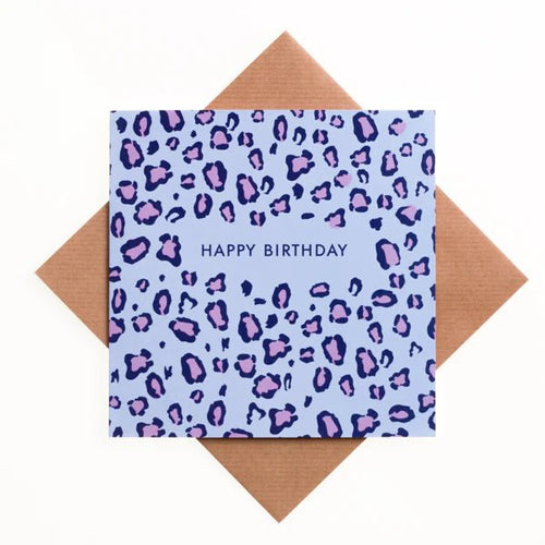 Blue Animal Print Birthday - CottonKids.ie - Card - Greeting Cards - Little Paper Mill -
