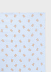 Blue Bear Print Gauze Baby Blanket