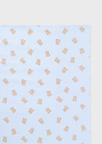 Blue Bear Print Gauze Baby Blanket