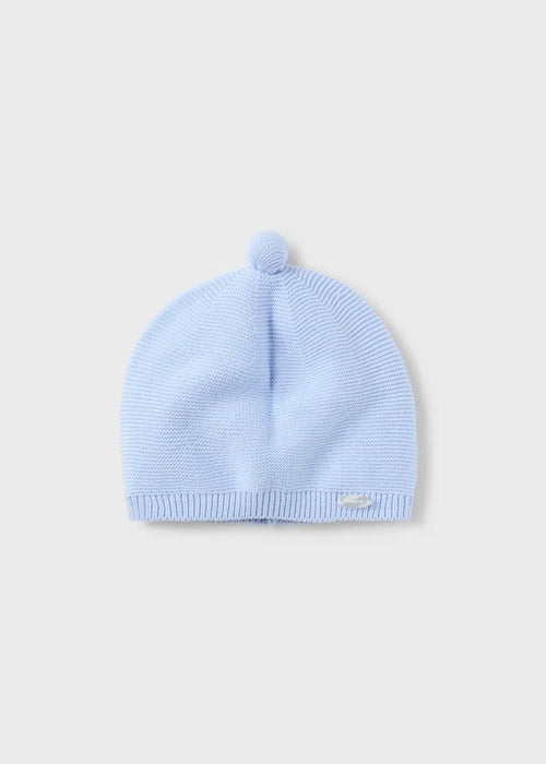 Blue Cotton Knit Hat Newborn Boy (mayoral)