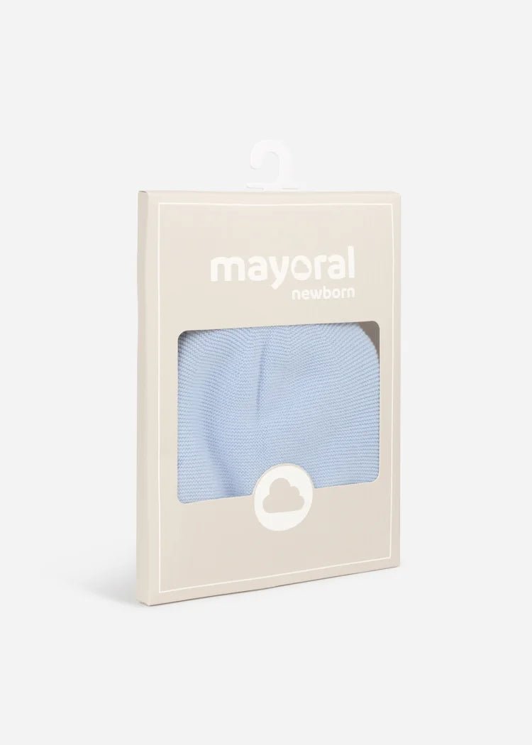 Blue Cotton Knit Hat Newborn Boy (mayoral)