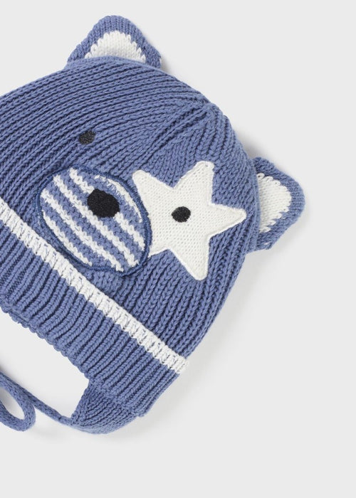 Blue Knitted Baby Boy Hat & Mittens Set (mayoral)