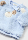 Blue Teddy Fleece Baby Trouser Set