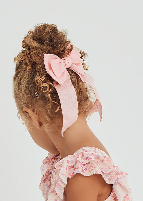 Bow Hair Clip in Blush