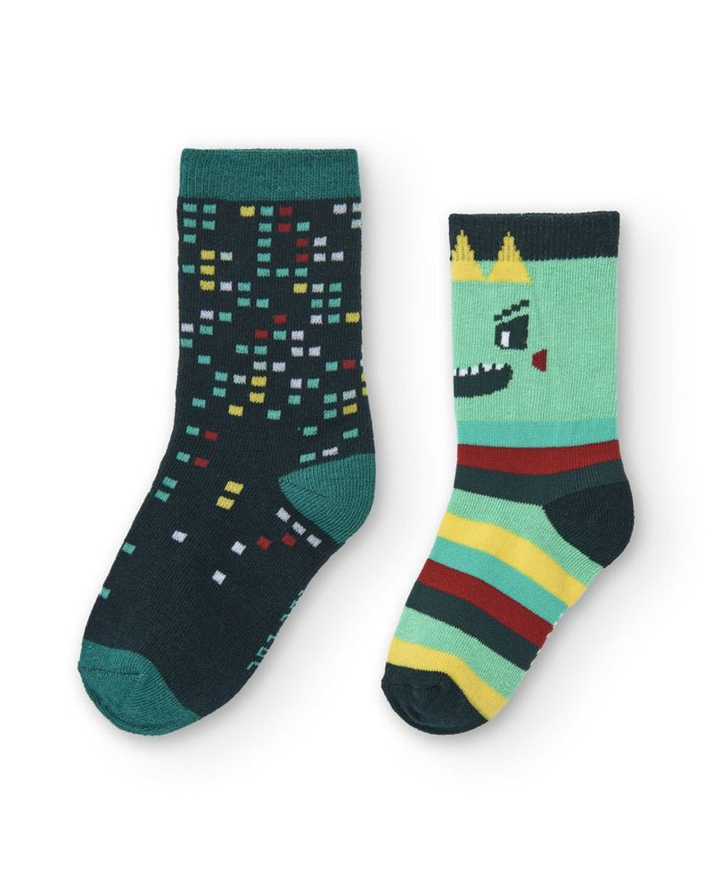 Boys' 2 - Pack Fun Patterned Socks Set (Tuc Tuc)