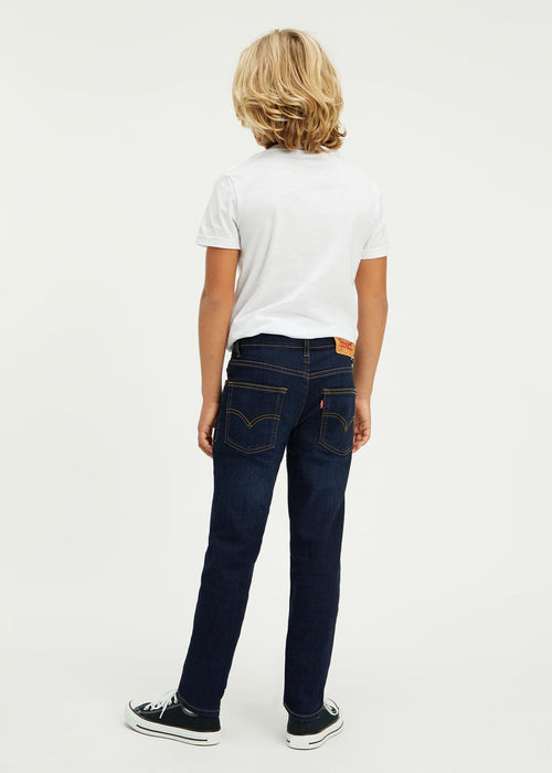 Boys 512 Slim Tapered Dark Blue Jeans