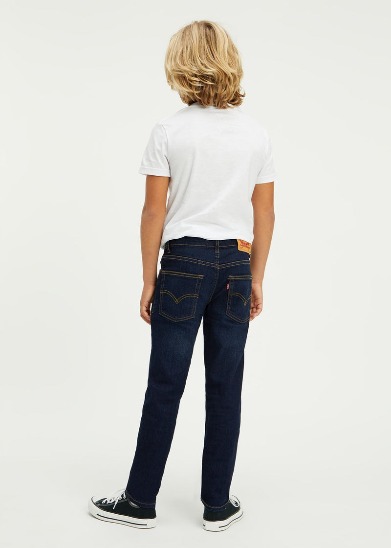Boys 512 Slim Tapered Dark Blue Jeans
