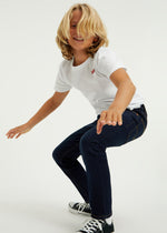 Boys 512 Slim Tapered Dark Blue Jeans