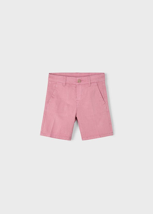 Boys Basic Twill Chino Shorts - Rose