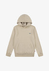 Boys Beige Cotton Hoodie