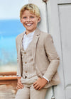 Boys Beige Cotton & Linen Blazer Mayoral ( Match - A )