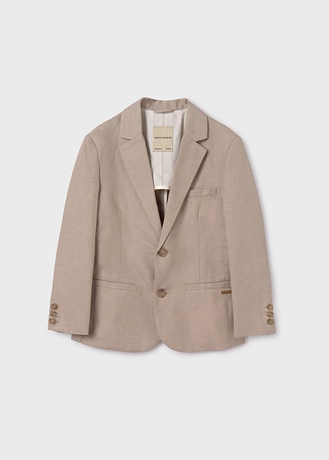 Boys Beige Cotton & Linen Blazer Mayoral ( Match - A )