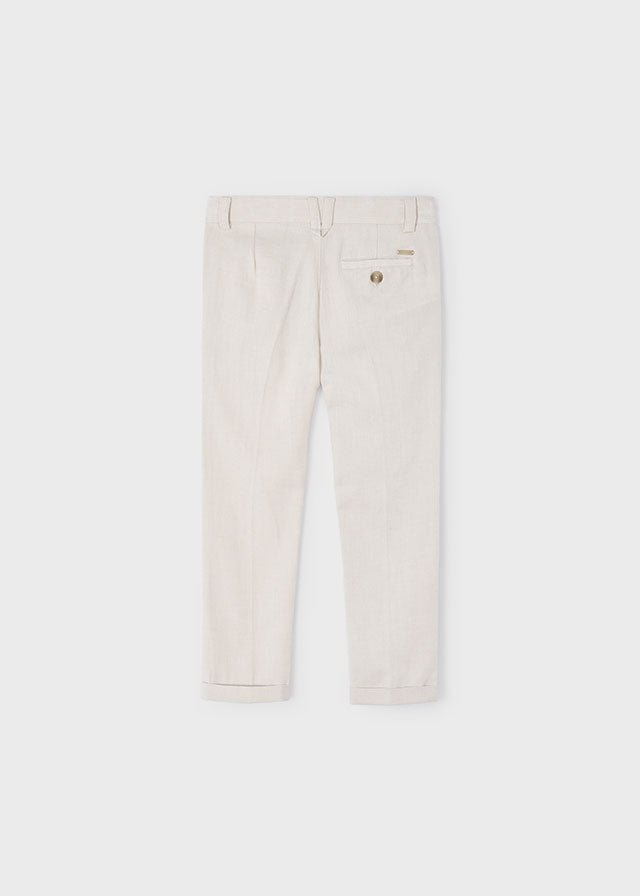 Boys Beige Cotton & Linen Pants Mayoral ( Match - D )