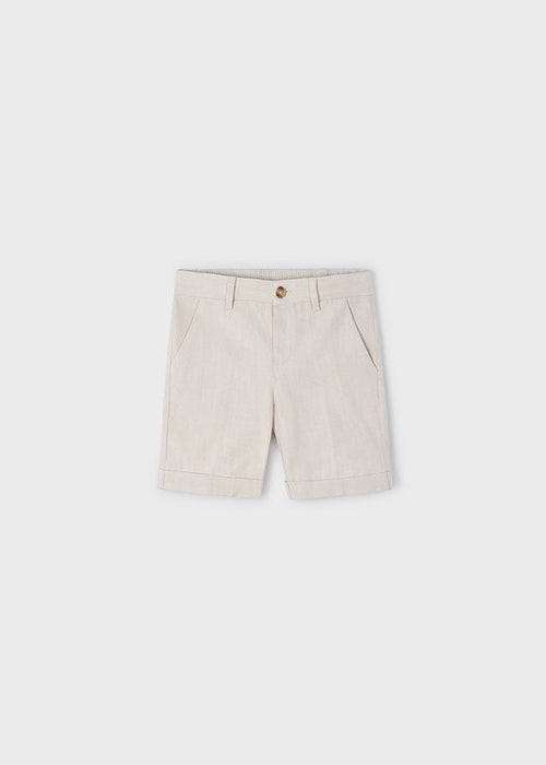 Boys Beige Cotton & Linen Shorts Mayoral ( Match - D )