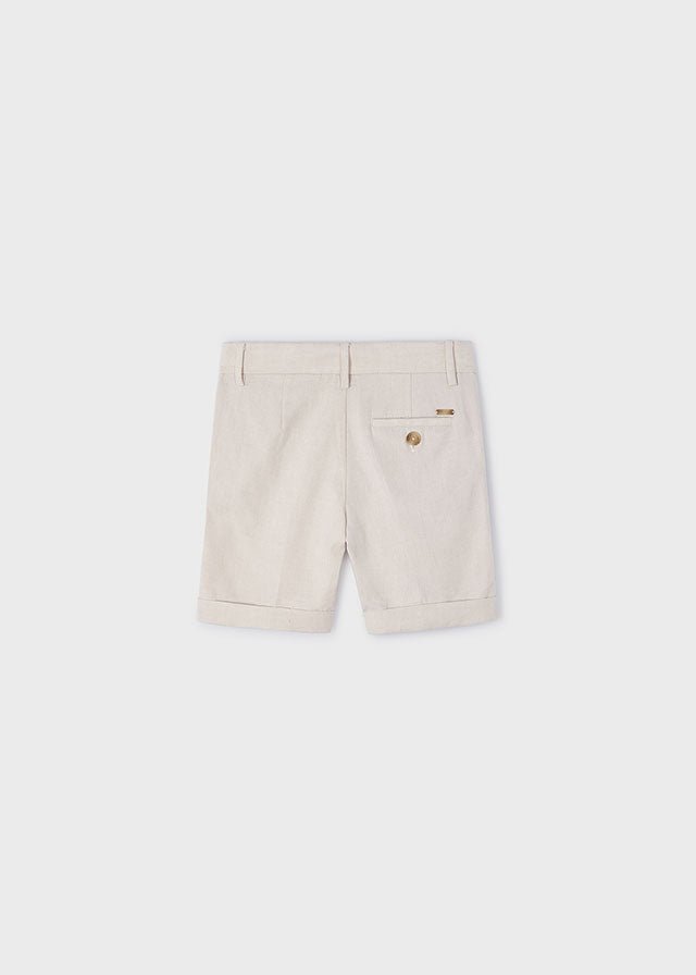 Boys Beige Cotton & Linen Shorts Mayoral ( Match - D )