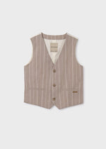 Boys Beige Cotton & Linen Waistcoat Mayoral ( Match - A )