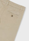 Boys Beige Cotton Stretch Basic Trousers