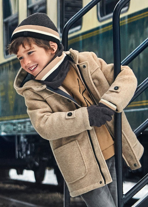 Boys Beige Felted Duffle Coat (Mayoral)