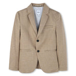 Boys Beige Jacket & Trousers Set