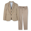 Boys Beige Jacket & Trousers Set