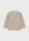 Boys Beige Knit Zip Jumper