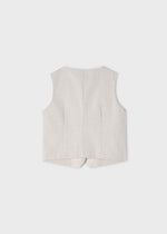 Boy's Beige Linen Blend Waistcoat Mayoral ( Match - D )