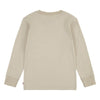 Boy's Beige Long - Sleeve Batwing Logo T-Shirt